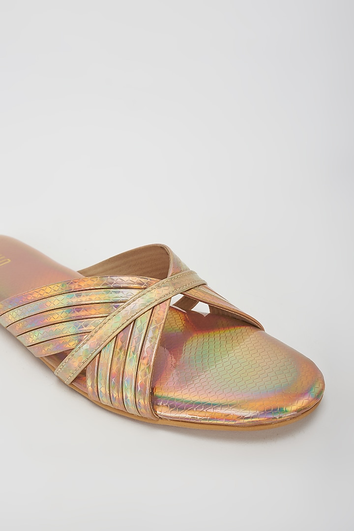 Rainbow Multi-Colored Vegan Leather Flats by Rosho at Pernia's Pop Up Shop