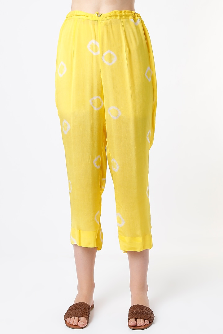Bright Yellow Embroidered Tunic Set by Rosette at Pernia's Pop Up Shop