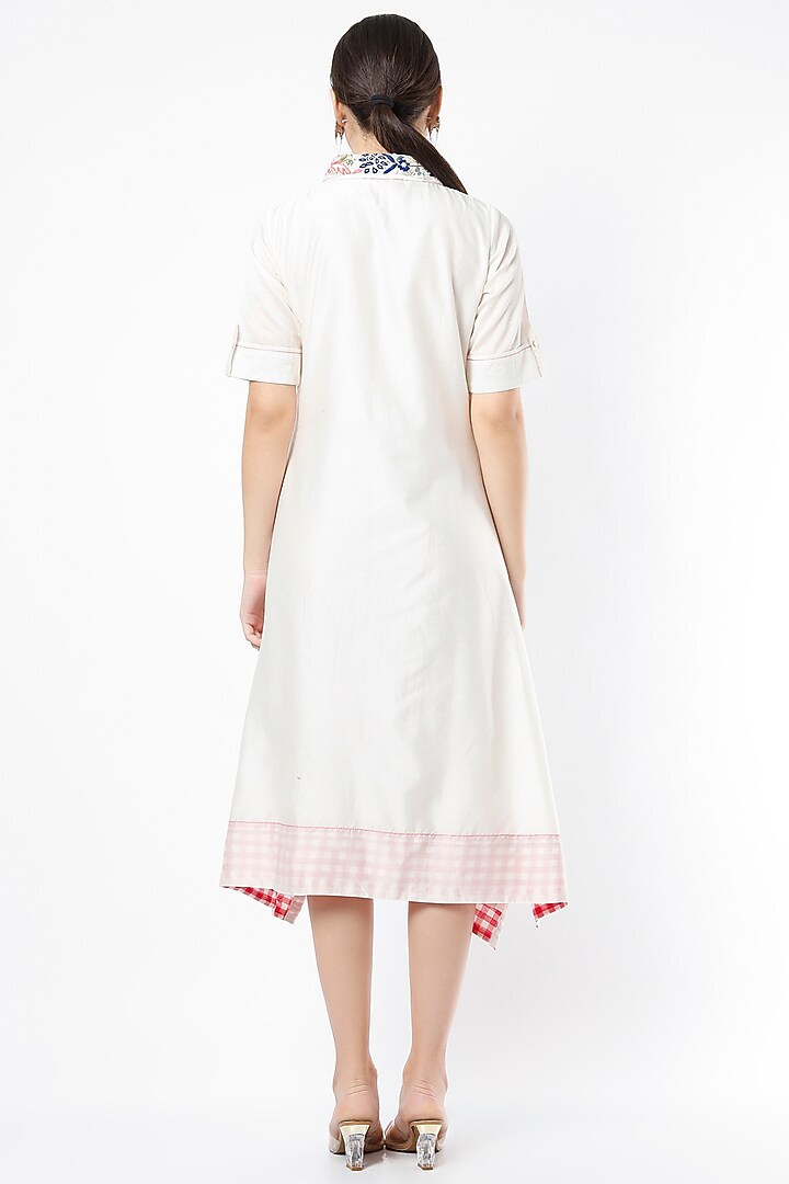 Ivory Embroidered Asymmetrical Summer Dress by Rosette at Pernia's Pop Up Shop