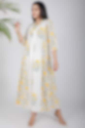 Yellow Printed Kurta by Rosette at Pernia's Pop Up Shop