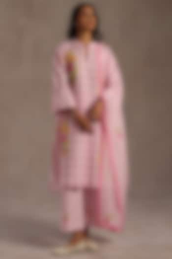 Blush Pink Floral Stole by Roza Pret at Pernia's Pop Up Shop