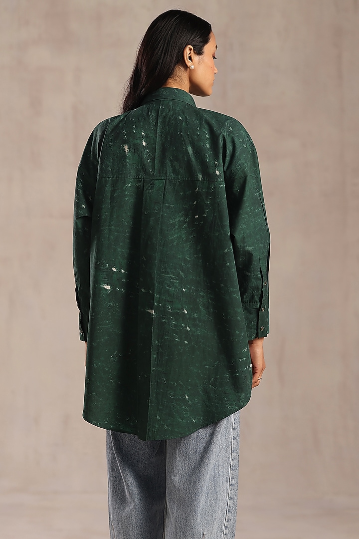 Multi-Colored Poplin Printed Paneled Shirt by Roza Pret at Pernia's Pop Up Shop