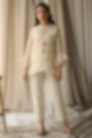 Ivory Printed Top by Roza Pret at Pernia's Pop Up Shop