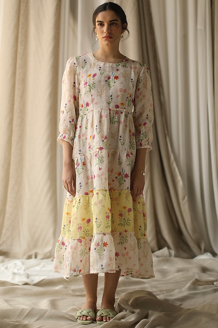 Ivory & Lemon Tiered Summer Dress by Roza Pret at Pernia's Pop Up Shop