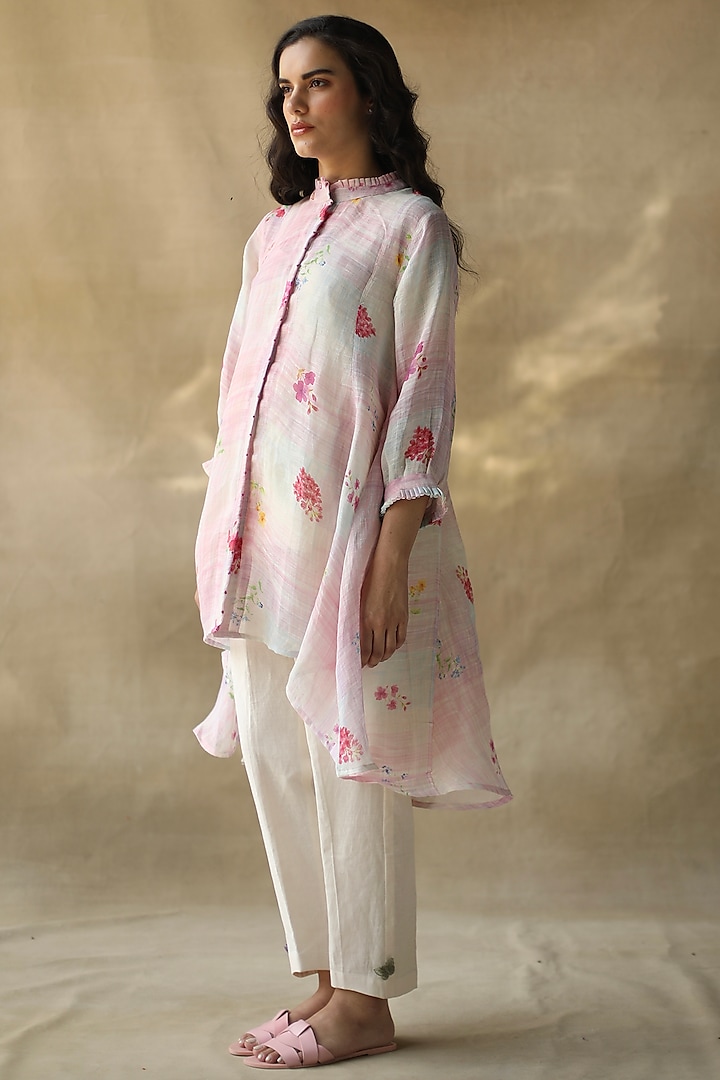 Pink Printed Tunic  by Roza Pret