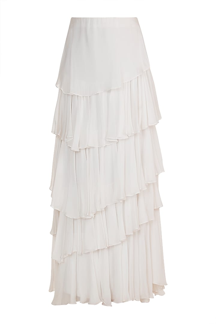 White Embroidered Wedding Lehenga Set by Rozina at Pernia's Pop Up Shop