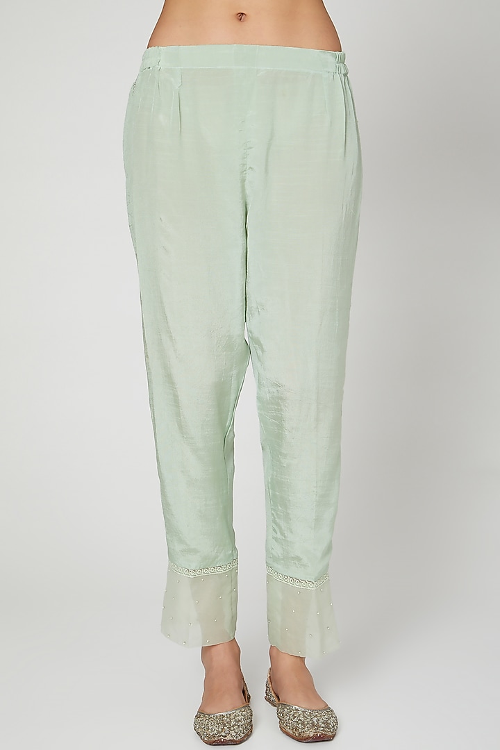 Mint Green Kurta With Pants by Rozina at Pernia's Pop Up Shop