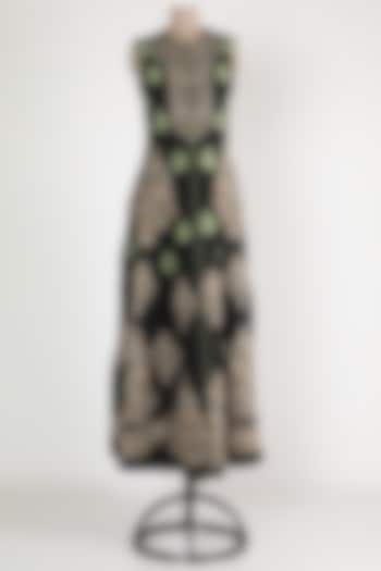 Navy Blue Embroidered Engagement Gown With Jacket by Rozina at Pernia's Pop Up Shop