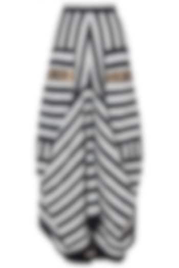 Black & White Striped Skirt by Roshni Chopra