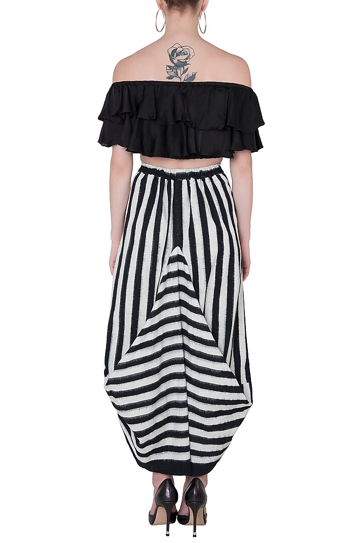Black & White Striped Skirt by Roshni Chopra at Pernia's Pop Up Shop