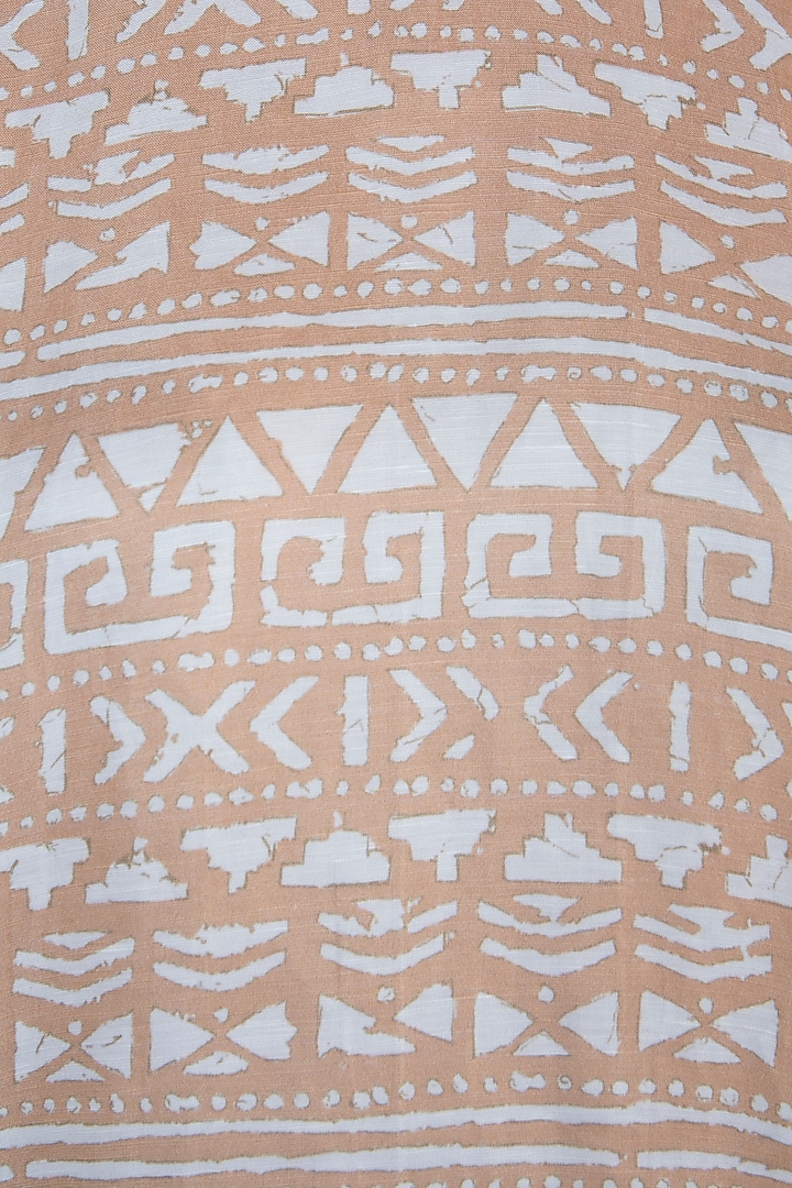 Beige printed top with dhoti skirt by Roshni Chopra at Pernia's Pop Up Shop