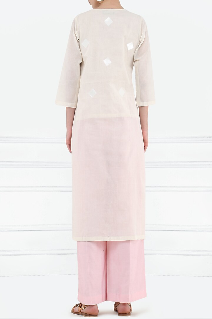 Ivory sequins detailing shirt available only at Pernia's Pop Up Shop.