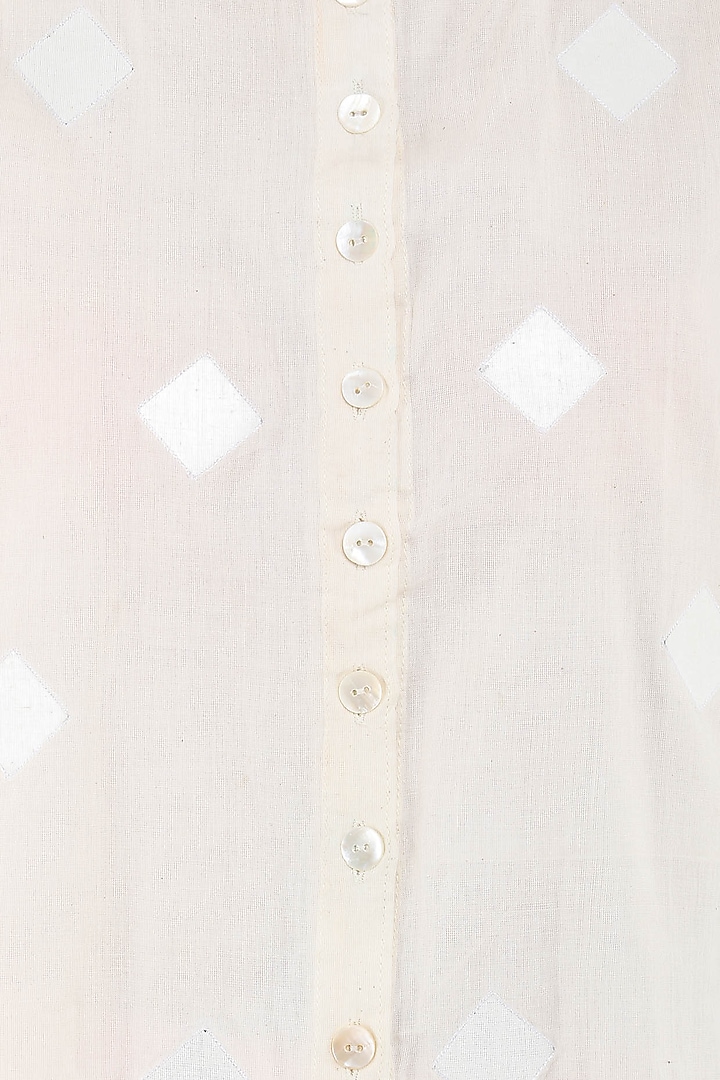 Ivory sequins detailing shirt available only at Pernia's Pop Up Shop.