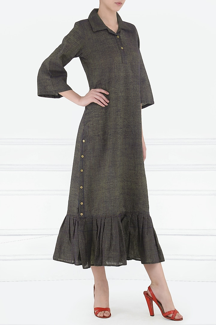 Ash side slit shirt dress available only at Pernia's Pop Up Shop.