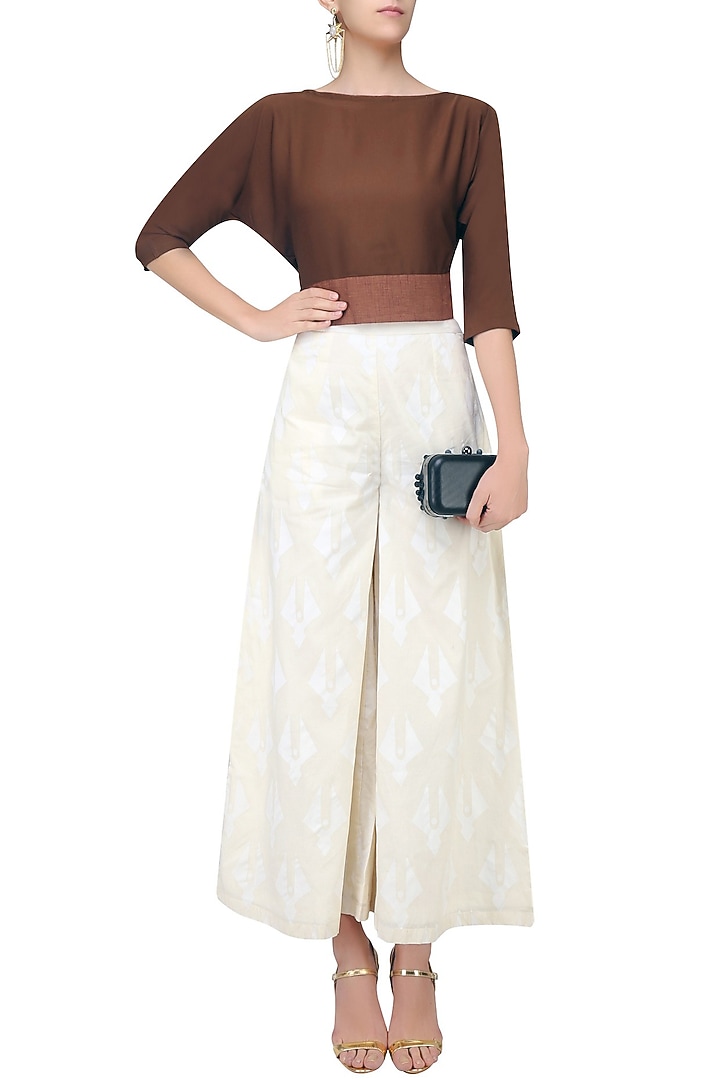 Brick red kimono style boat neck top available only at Pernia's Pop Up Shop.
