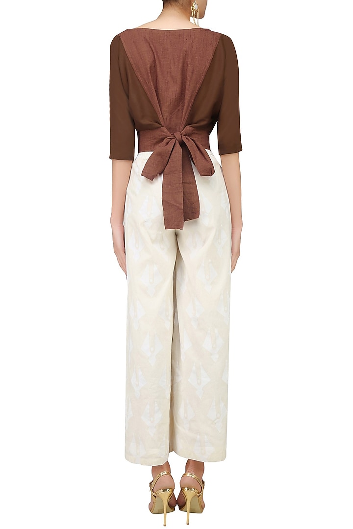 Brick red kimono style boat neck top available only at Pernia's Pop Up Shop.