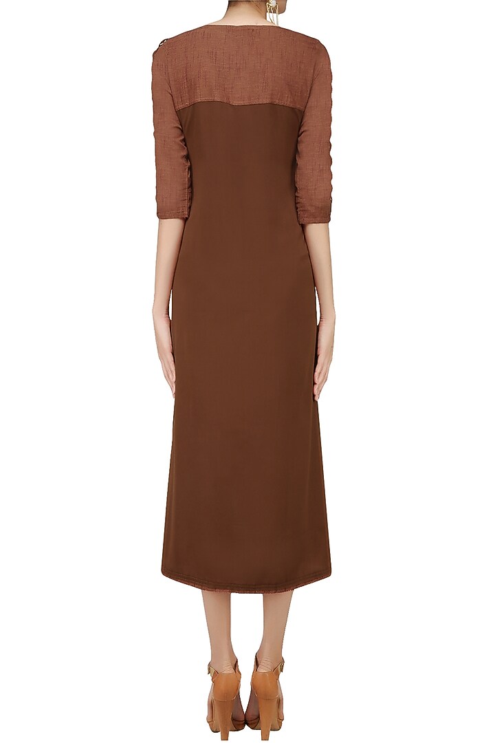 Brick red flared long tunic available only at Pernia's Pop Up Shop.