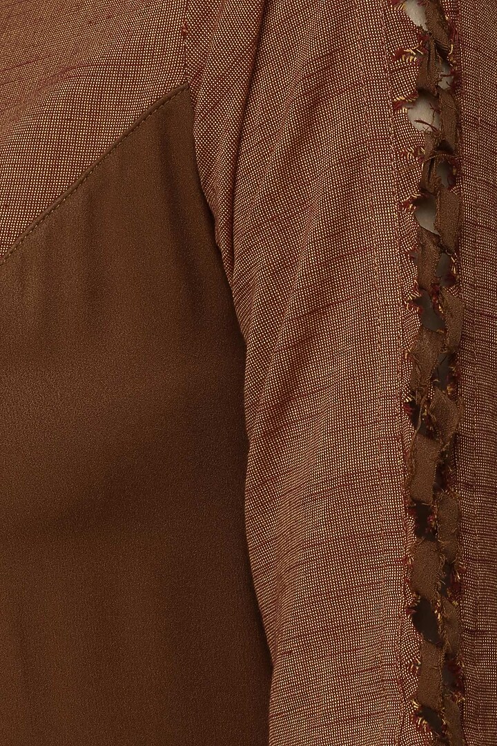 Brick red flared long tunic available only at Pernia's Pop Up Shop.