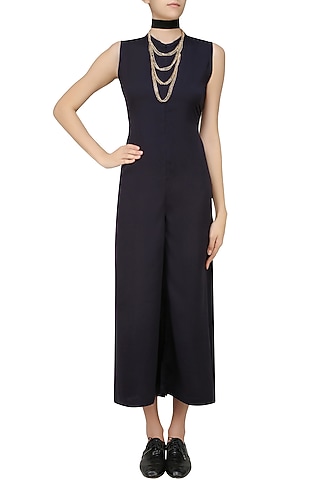 Navy Blue Kalari Jumpsuit by Rouka