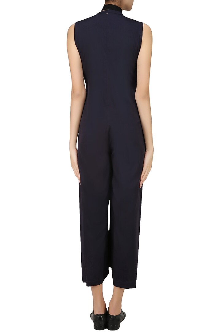 Navy blue kalari jumpsuit available only at Pernia's Pop Up Shop.