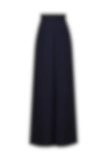Navy blue tie up flared pants available only at Pernia's Pop Up Shop.