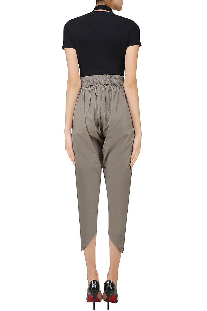 Grey pleated dhoti pants available only at Pernia's Pop Up Shop.