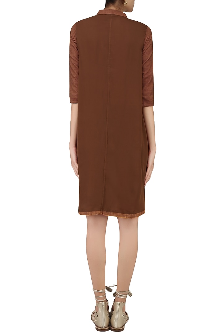 Brick red high low tie up tunic available only at Pernia's Pop Up Shop.
