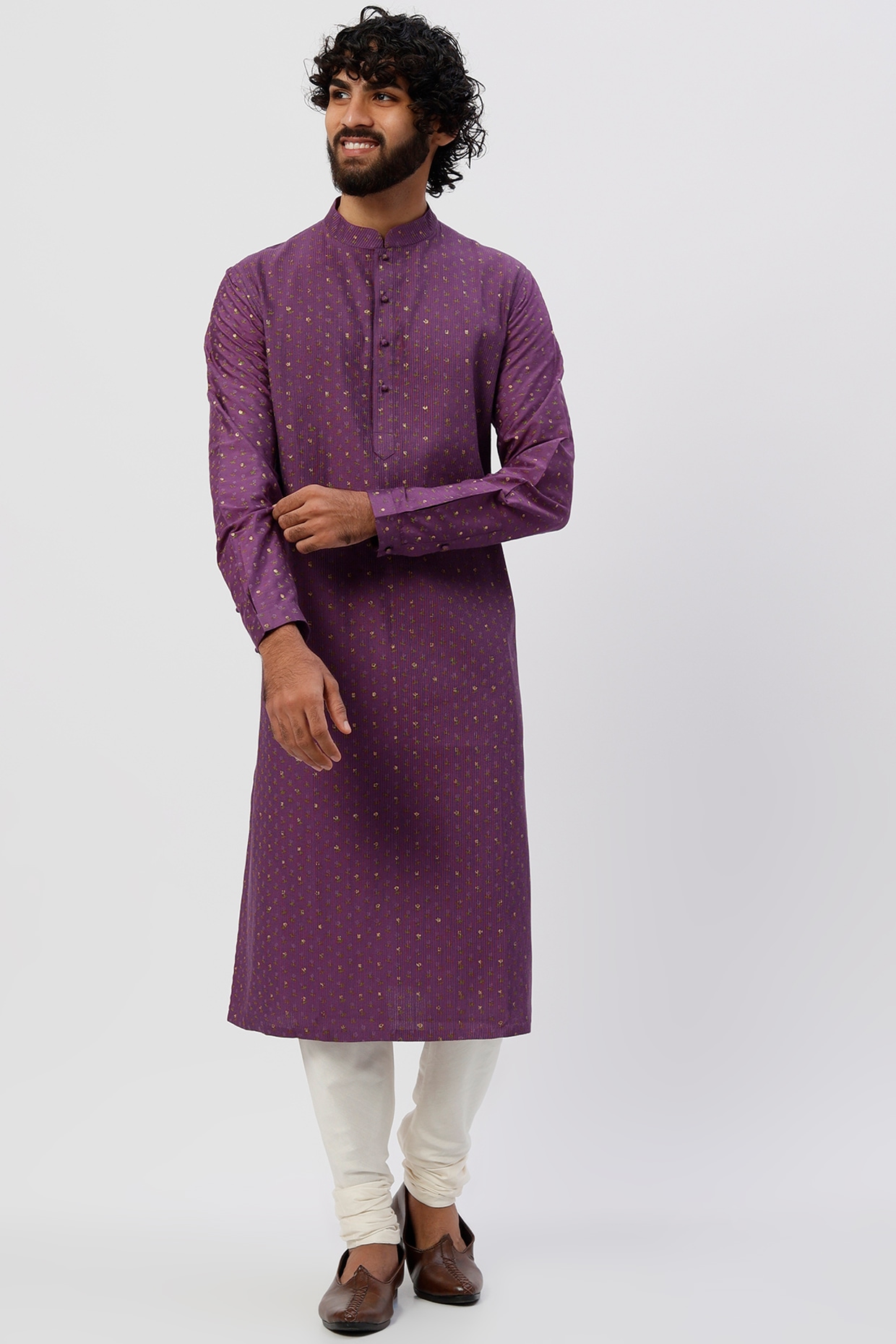 purple kurta design