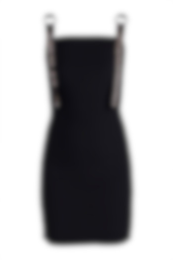 Black Embellished Mini Dress by RS by Rippii Sethi