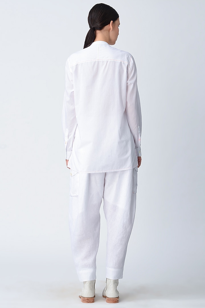 White Cotton Shirt by Rajesh Pratap Singh at Pernia's Pop Up Shop