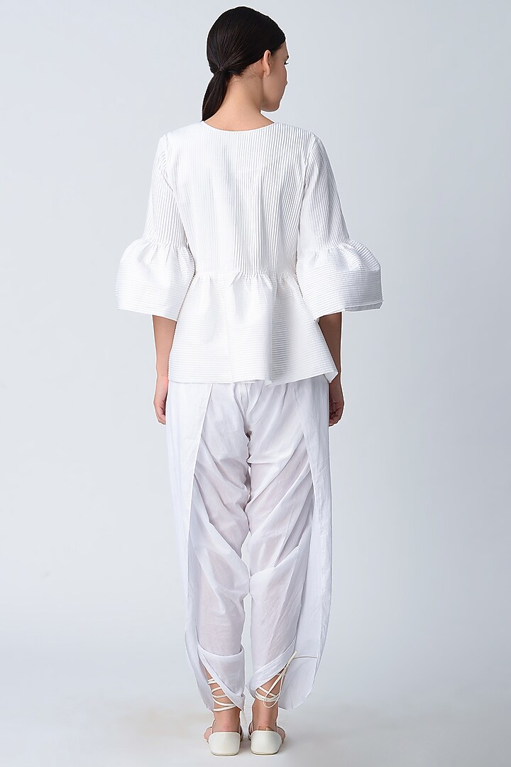 White Dhoti Pants by Rajesh Pratap Singh at Pernia's Pop Up Shop