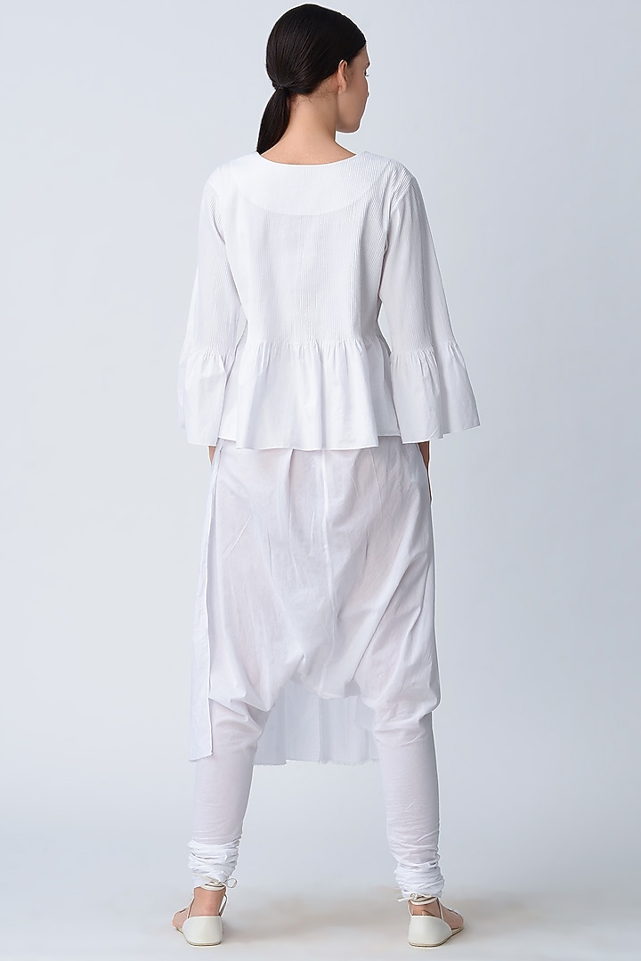White Pleated Skirt by Rajesh Pratap Singh at Pernia's Pop Up Shop