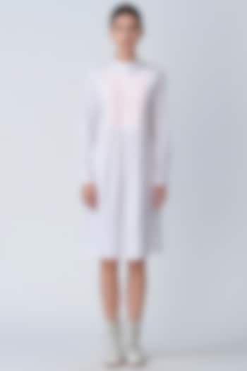 White Fluoroscent Tunic Dress by Rajesh Pratap Singh