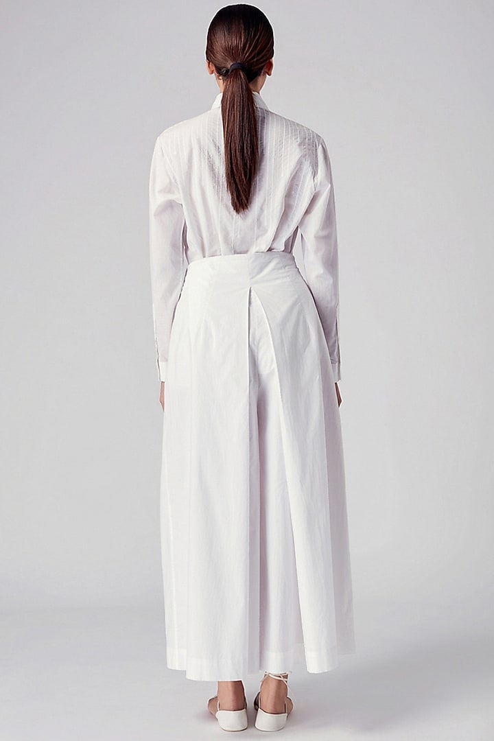 White Embroidered Shirt by Rajesh Pratap Singh at Pernia's Pop Up Shop