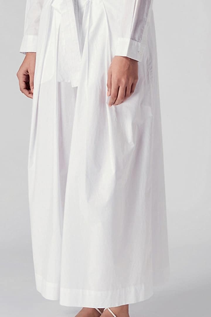 White Embroidered Shirt by Rajesh Pratap Singh at Pernia's Pop Up Shop