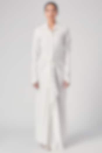 White Knotted Dress by Rajesh Pratap Singh