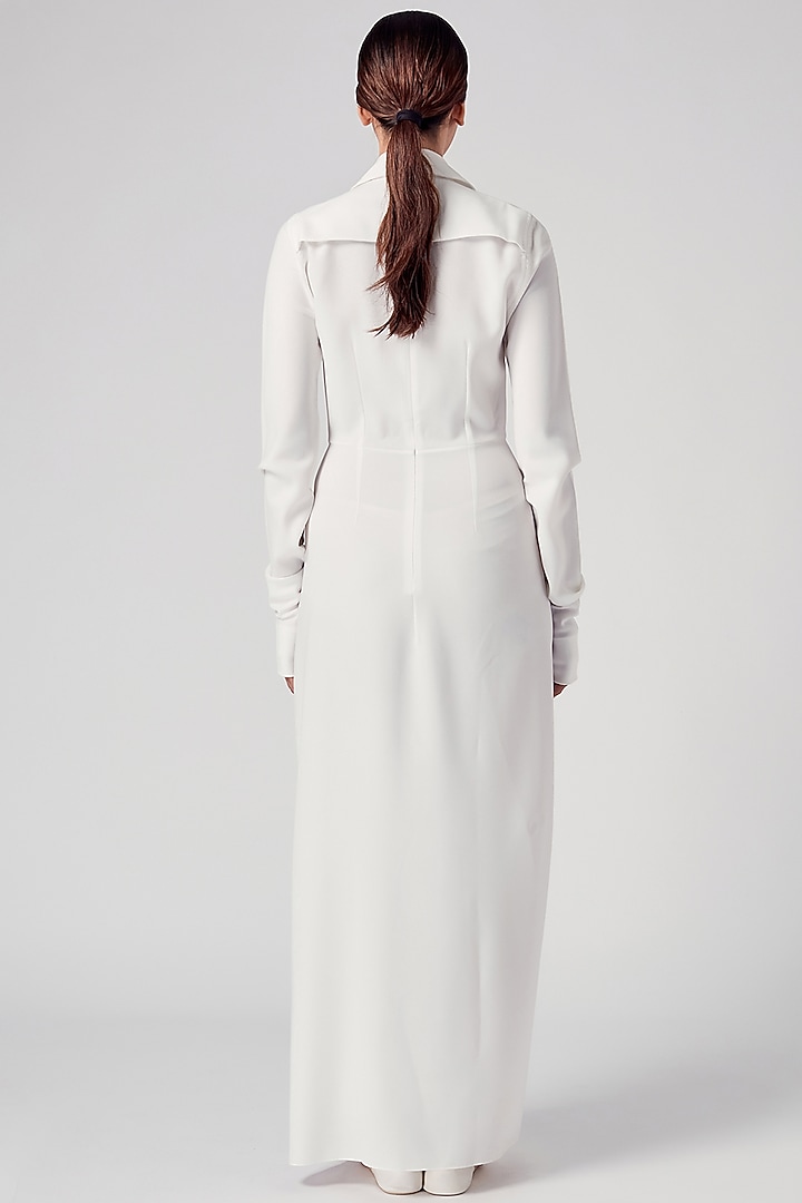 White Knotted Cocktail Dress by Rajesh Pratap Singh at Pernia's Pop Up Shop