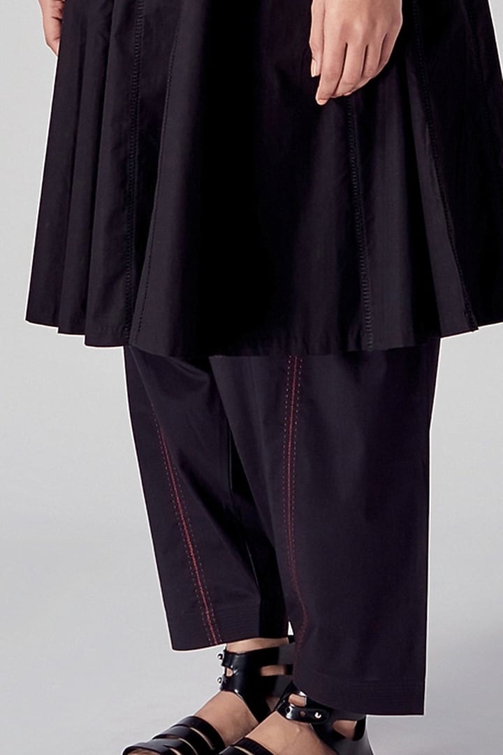 Black Paneled Tunic by Rajesh Pratap Singh at Pernia's Pop Up Shop