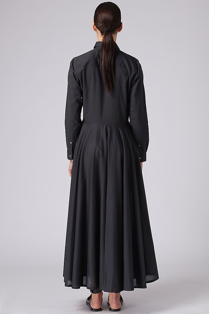Black Pintuck Maxi Cocktail Dress by Rajesh Pratap Singh at Pernia's Pop Up Shop