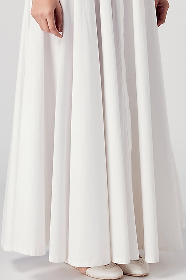 White Pintuck Maxi Cocktail Dress by Rajesh Pratap Singh at Pernia's Pop Up Shop