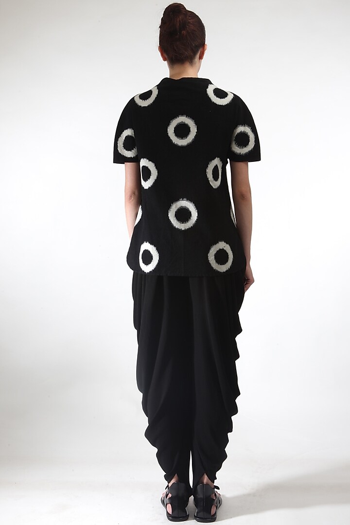 Black Top With Polka Dots by Rajesh Pratap Singh at Pernia's Pop Up Shop