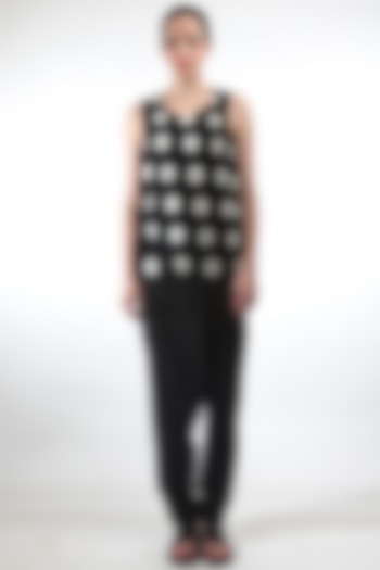 Black & Ivory Polka Dot Cami Top by Rajesh Pratap Singh at Pernia's Pop Up Shop