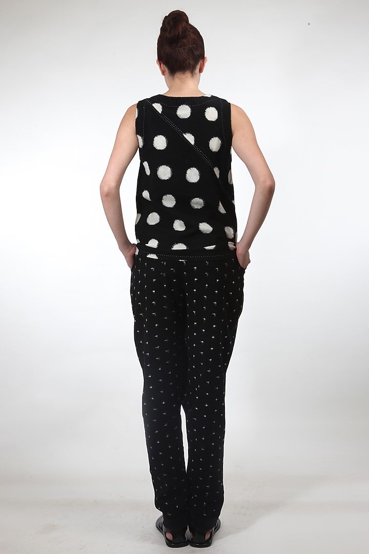 Black & Ivory Polka Dot Cami Top by Rajesh Pratap Singh at Pernia's Pop Up Shop