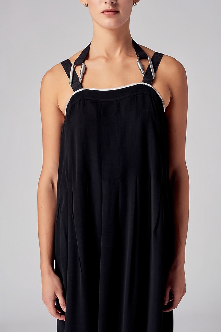 Black Georgette Cocktail Dress by Rajesh Pratap Singh at Pernia's Pop Up Shop