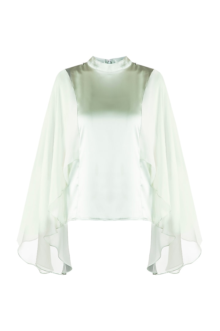 Mint Green Cape Top by RS by Rippii Sethi