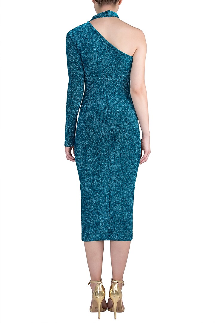 blue choker dress Blue satin choker dress
