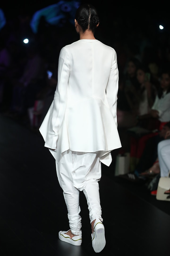 Ecru angrakha jacket available only at Pernia's Pop Up Shop.