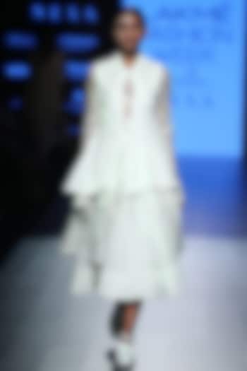 White Flared Skirt by Rajesh Pratap Singh