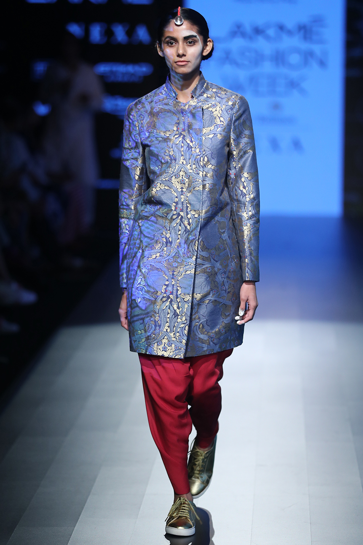 Red dhoti pants available only at Pernia's Pop Up Shop.