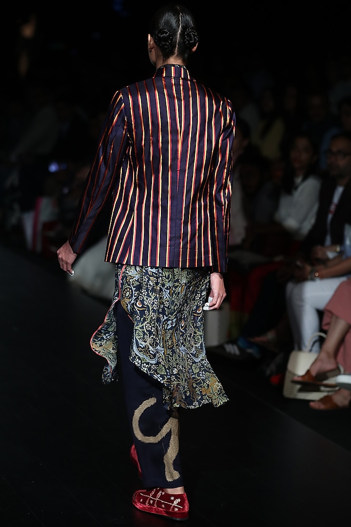 Multi Striped Jacket by Rajesh Pratap Singh